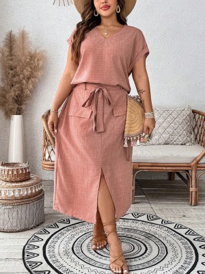 Dwuczęściowy komplet spódnica bluzka (3XL)