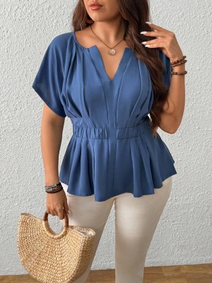 Granatowa bluzka v neck (3XL)