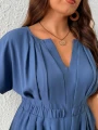 Granatowa bluzka v neck (3XL)