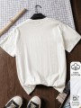 Biała koszulka bawełniana nadruk (2XL)