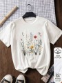 Biała koszulka bawełniana nadruk (2XL)