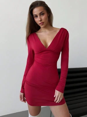 Czerwona sukienka mini (L)