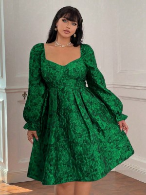 Zielona rozkloszowana sukienka (2XL)