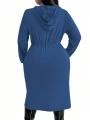 Niebieska sukienka kaptur (3XL)