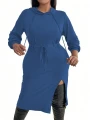 Niebieska sukienka kaptur (3XL)