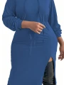Niebieska sukienka kaptur (3XL)