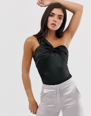 Czarne body one shoulder (40)