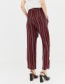 BURGUNDOWE SPODNIE PASKI HIGH WAIST (34)