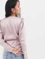 JASNORÓŻOWA BLUZKA MARSZCZENIA (30)