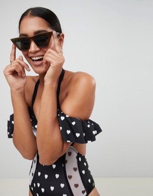 Dwukolorowy strój kąpielowy serca (32)