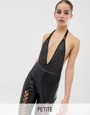 Czarne monokini cekiny (XS)