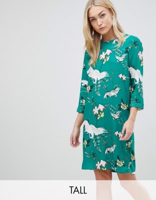 Zielona sukienka mini print (34)