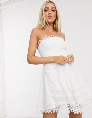 Biała mini sukienka (36)