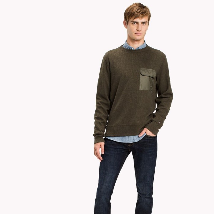 SWETER KHAKI KIESZEŃ (L)