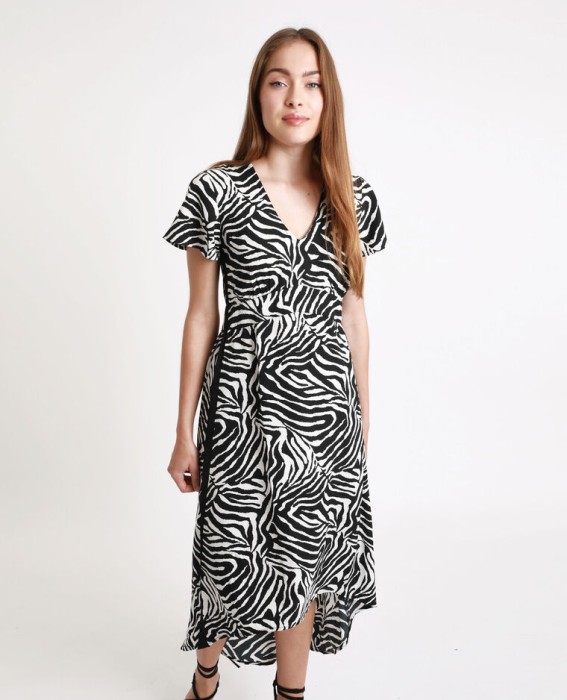 SUKIENKA V NECK ANIMAL PRINT (34)