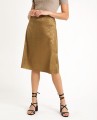 STYNOWA SPÓDNICA KHAKI SNAKE PRINT (34)