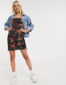 CZARNA SUKIENKA PRINT KWIATY (M)