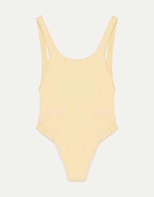 Żółte monokini odkryte plecy (M)