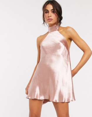 SATYNOWA MINI SUKIENKA STÓJKA (38)