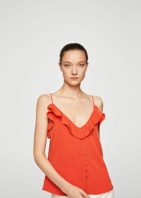 POMARAŃCZOWA BLUZKA V NECK (XS)