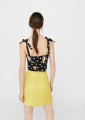 CZARNY TOP PRINT GROSZKI (XS/S)